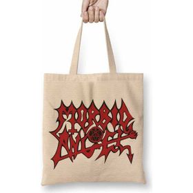 Baskı Dükkanı Morbid Angel Bez Uzun Saplı Krem Rengi Çanta