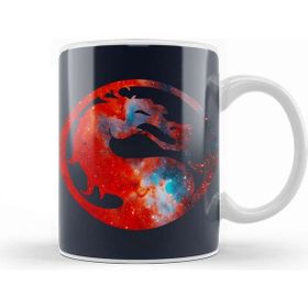 Baskı Dükkanı Mortal Kombat Galaxy Silhouette Logo Kupa