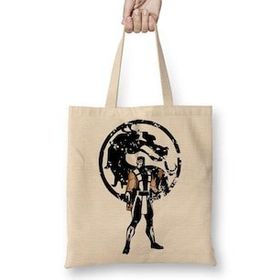 Baskı Dükkanı Mortal Kombat Ninja Masculino Bez Uzun Saplı Krem Rengi Çanta