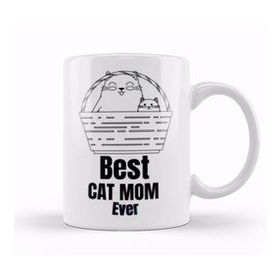 Baskı Dükkanı Mothers Day 2021 Best Cat Mom Ever Funny 2021 Kupa