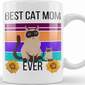 Baskı Dükkanı Mothers Day 2021 Best Cat Mom Ever Funny 2021 Kupa