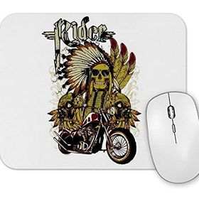 Baskı Dükkanı Motocicleta E Cranio Mouse Pad