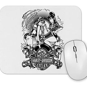 Baskı Dükkanı Motor Harley Davilson Cycles Garage Mouse Pad