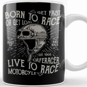 Baskı Dükkanı Motorbike Born to Race Live to Race Kupa