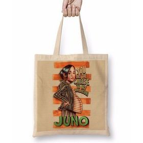 Baskı Dükkanı Movie Juno You Are The Cheese Bez Uzun Saplı Krem Rengi Çanta