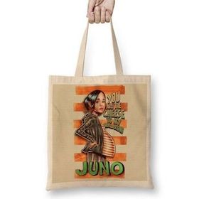 Baskı Dükkanı Movie Juno You Are The Cheese Bez Uzun Saplı Krem Rengi Çanta