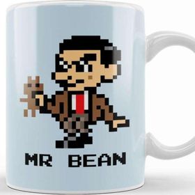 Baskı Dükkanı Mr Bean Pixelated Character Kupa