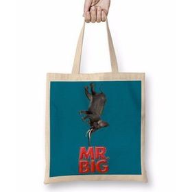 Baskı Dükkanı Mr Big Bez Uzun Saplı Krem Rengi Çanta