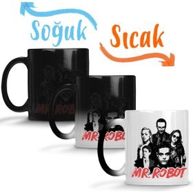 Baskı Dükkanı Mr Robot 03 Sihirli Porselen Kupa
