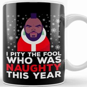 Baskı Dükkanı Mr T I Pity The Fool That Was Naughty Christmas Knit Pattern Kupa