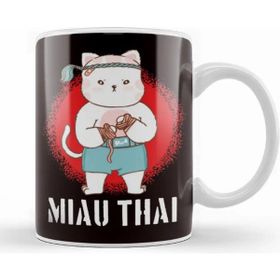 Baskı Dükkanı Muay Thai Cat Thailand Boxing Mma Martial Arts Sports Fight Kupa Bardak