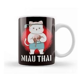 Baskı Dükkanı Muay Thai Cat Thailand Boxing Mma Martial Arts Sports Fight Kupa Bardak
