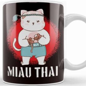Baskı Dükkanı Muay Thai Cat Thailand Boxing Mma Martial Arts Sports Fight Kupa Bardak