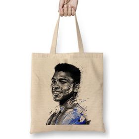 Baskı Dükkanı Muhammed Ali Boks 01 Bez Uzun Saplı Krem Rengi Çanta