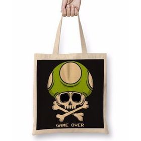 Baskı Dükkanı Mushroom Game Over Bez Çanta
