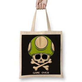Baskı Dükkanı Mushroom Game Over Bez Çanta