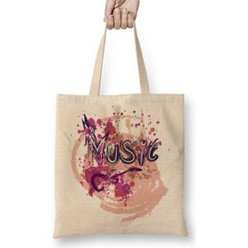 Baskı Dükkanı Music Splash Bez Çanta