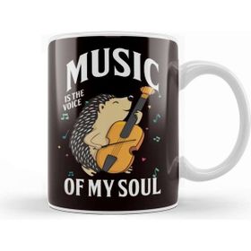 Baskı Dükkanı Music Voice Of Soul Cello Player Cellist Hedgehog Musician Kupa