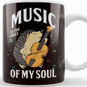 Baskı Dükkanı Music Voice Of Soul Cello Player Cellist Hedgehog Musician Kupa