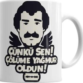 Baskı Dükkanı Müslüm Gürses Çünkü Sen Çölüme Yağmur Oldun Sihirli Porselen Kupa