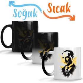 Baskı Dükkanı Mustafa Kemal Atatürk 01 Sihirli Porselen Kupa