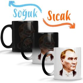Baskı Dükkanı Mustafa Kemal Atatürk 02 Sihirli Porselen Kupa