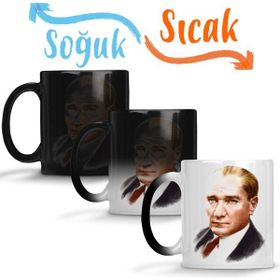 Baskı Dükkanı Mustafa Kemal Atatürk 03 Sihirli Porselen Kupa