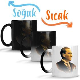 Baskı Dükkanı Mustafa Kemal Atatürk 03 Sihirli Porselen Kupa