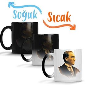 Baskı Dükkanı Mustafa Kemal Atatürk 03 Sihirli Porselen Kupa