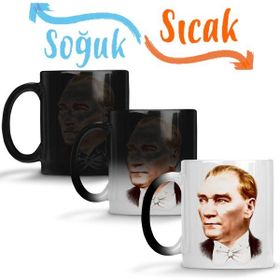 Baskı Dükkanı Mustafa Kemal Atatürk 04 Sihirli Porselen Kupa