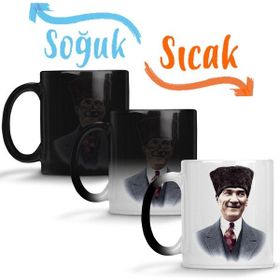 Baskı Dükkanı Mustafa Kemal Atatürk 05 Sihirli Porselen Kupa