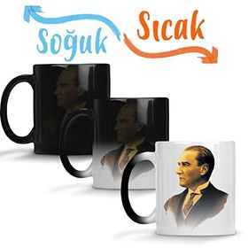 Baskı Dükkanı Mustafa Kemal Atatürk 05 Sihirli Porselen Kupa