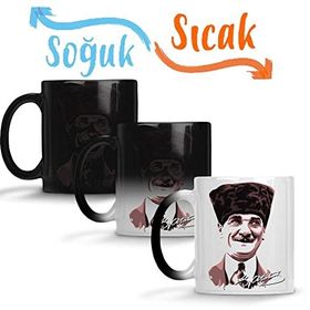 Baskı Dükkanı Mustafa Kemal Atatürk 07 Sihirli Porselen Kupa