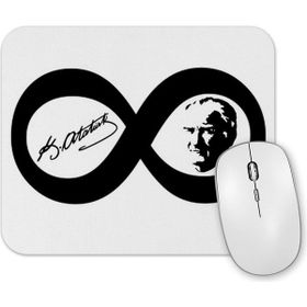 Baskı Dükkanı Mustafa Kemal Atatürk Sonsuzluk İşareti Mouse Pad