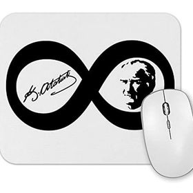 Baskı Dükkanı Mustafa Kemal Atatürk Sonsuzluk İşareti Mouse Pad
