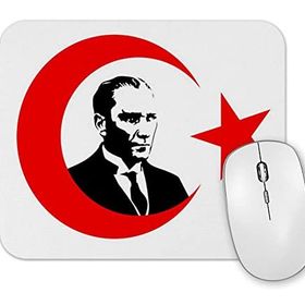 Baskı Dükkanı Mustafa Kemal Atatürk Türk Bayrağı Mouse Pad