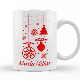 Baskı Dükkanı Mutlu Yıllar Yazısı Kupa