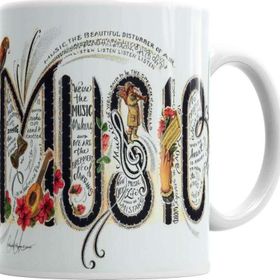 Baskı Dükkanı Müzik 2 Kupa Bardak Porselen