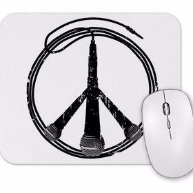 Baskı Dükkanı Muzik Barış Peace Mouse Pad