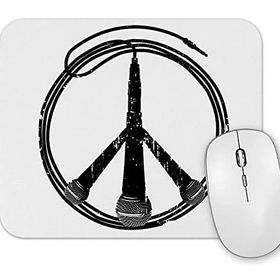 Baskı Dükkanı Muzik Barış Peace Mouse Pad