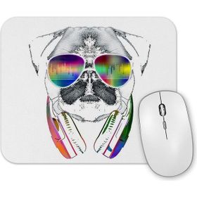 Baskı Dükkanı Müzik Pug Müzikli Pug Köpek Mouse Pad