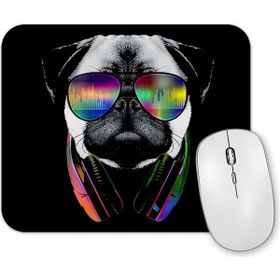 Baskı Dükkanı Müzik Pug Müzikli Pug Köpek Mouse Pad