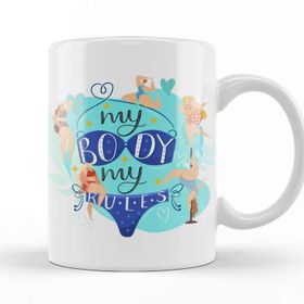 Baskı Dükkanı My Body My Rules Kupa