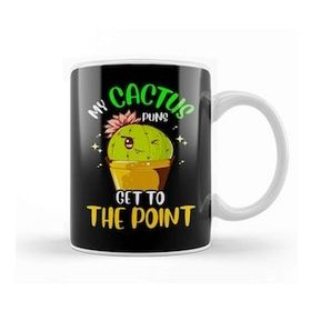Baskı Dükkanı My Cactus Puns Get To The Point Winking Plant Kupa