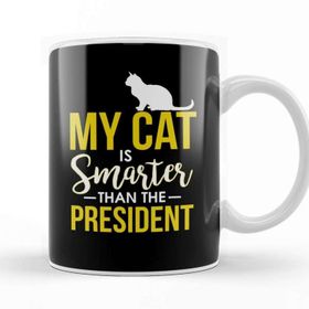 Baskı Dükkanı My Cat Is Smarter Than The President Funny Cat Kupa