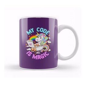 Baskı Dükkanı My Code Is Magic Unicorn Computer Programmer Coder Kupa
