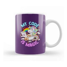 Baskı Dükkanı My Code Is Magic Unicorn Computer Programmer Coder Kupa