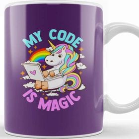 Baskı Dükkanı My Code Is Magic Unicorn Computer Programmer Coder Kupa