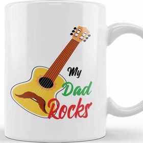 Baskı Dükkanı My Dad Rocks And Guitar Kupa
