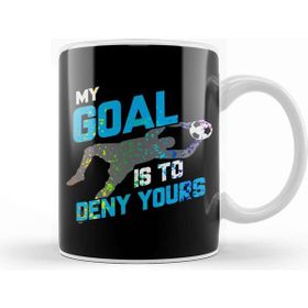 Baskı Dükkanı My Goal Is To Deny Yours Goalie Rainbow Splatter Kupa